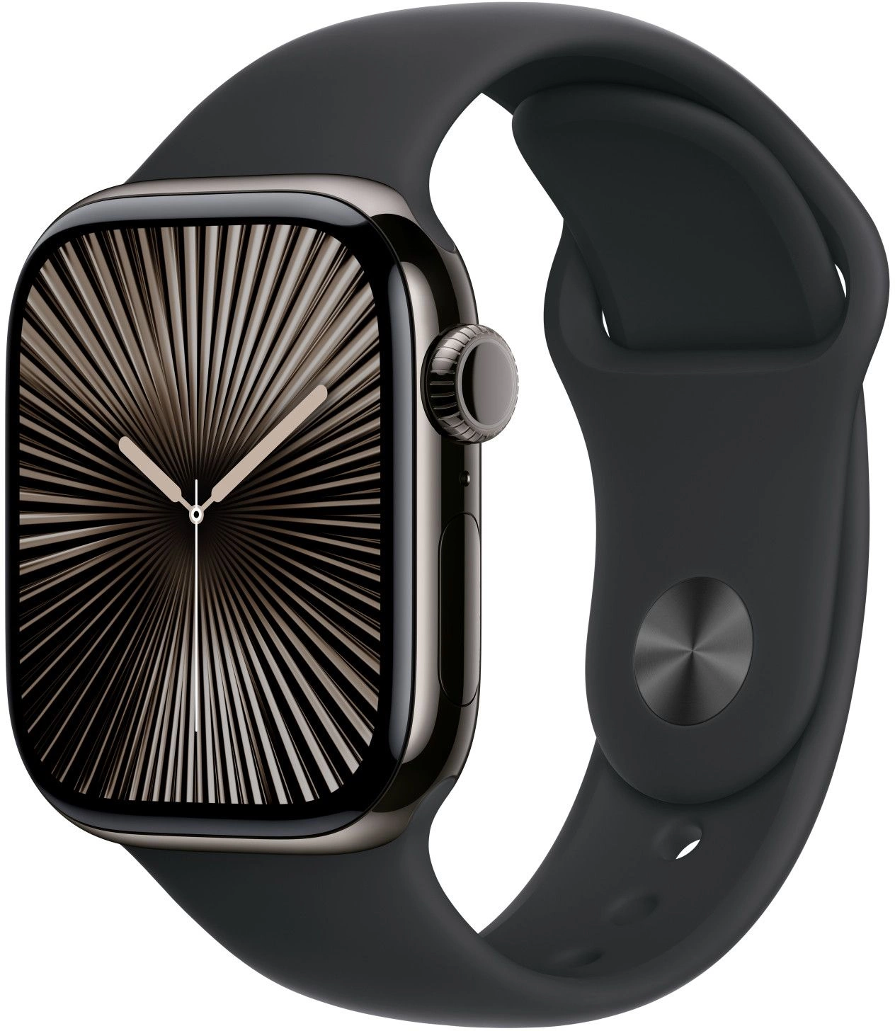 Смарт-часы Apple Watch Series 10 A2997 42мм OLED корп.черный Sport Band рем.черный разм.брасл.:130-180мм (MWWE3ZP/A)