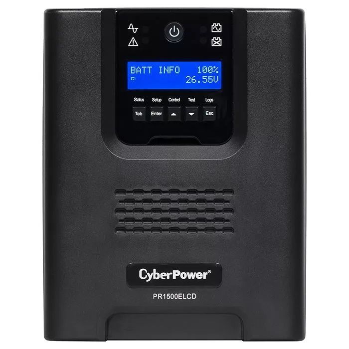 Источник бесперебойного питания CyberPower PR1500ELCD, Line-Interactive, 1500VA/ 1350W USB/ RS-232/ EPO/ SNMPslot 8 IEC С13