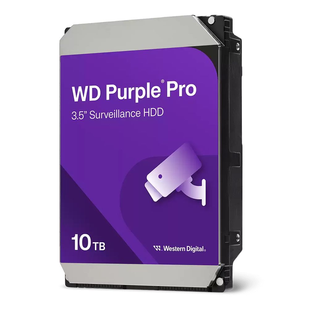 Жесткий диск Western Digital Purple Pro HDD 3.5" SATA 10Tb, 7200 rpm, 512MB buffer (DV&NVR + AI), WD102PURP, 1 year