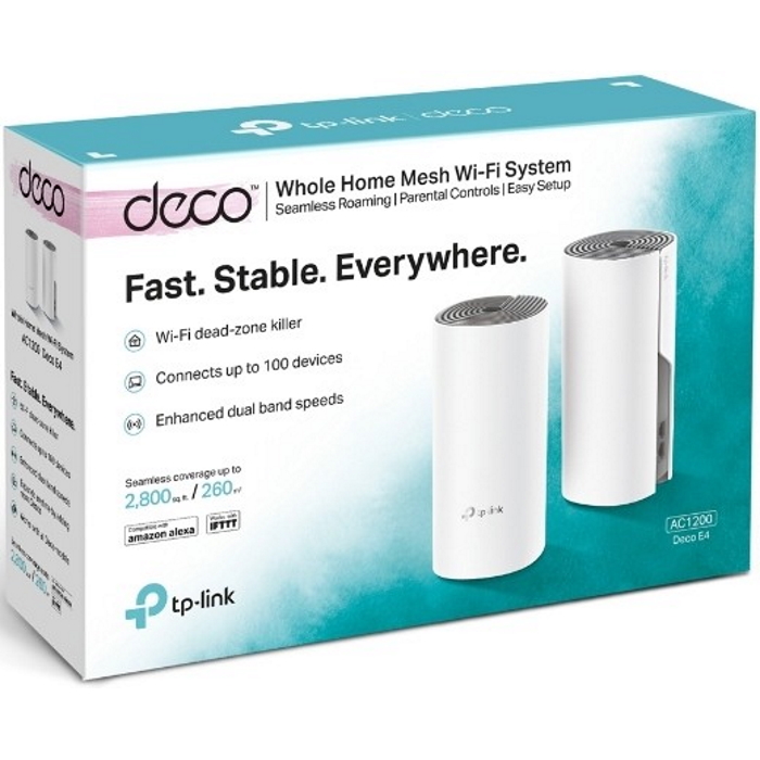 Картинка MESH система TP-LINK Deco E4 (DECO E4(2-PACK) 