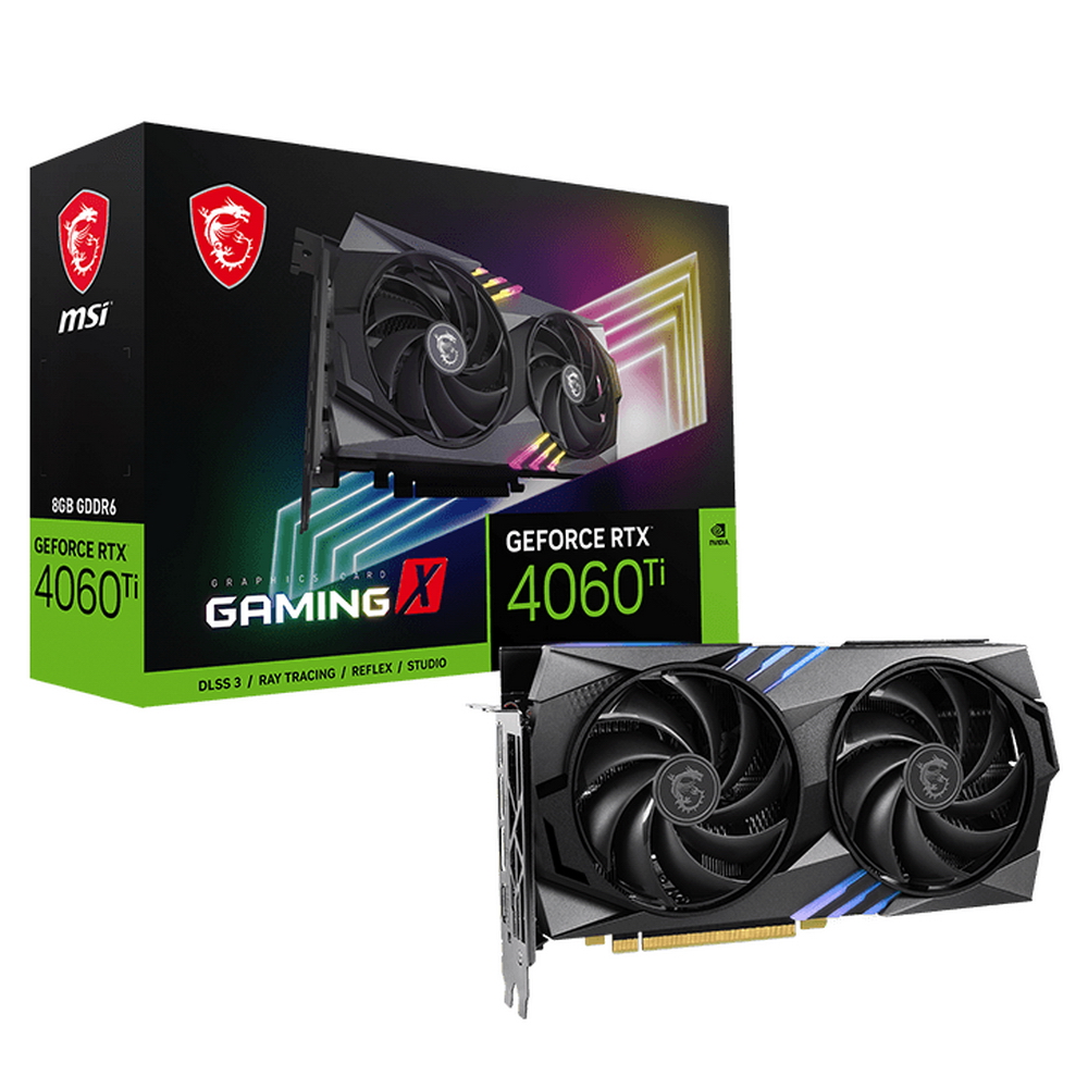 RTX4060Ti GAMING X 8GB GDDR6 128-bit DPx3 HDMI ATX 2FAN GDDR6 3xDP HDMI 128bit PCI-E Gen4x8 RTL (RTX 4060 TI GAMING X 8G)