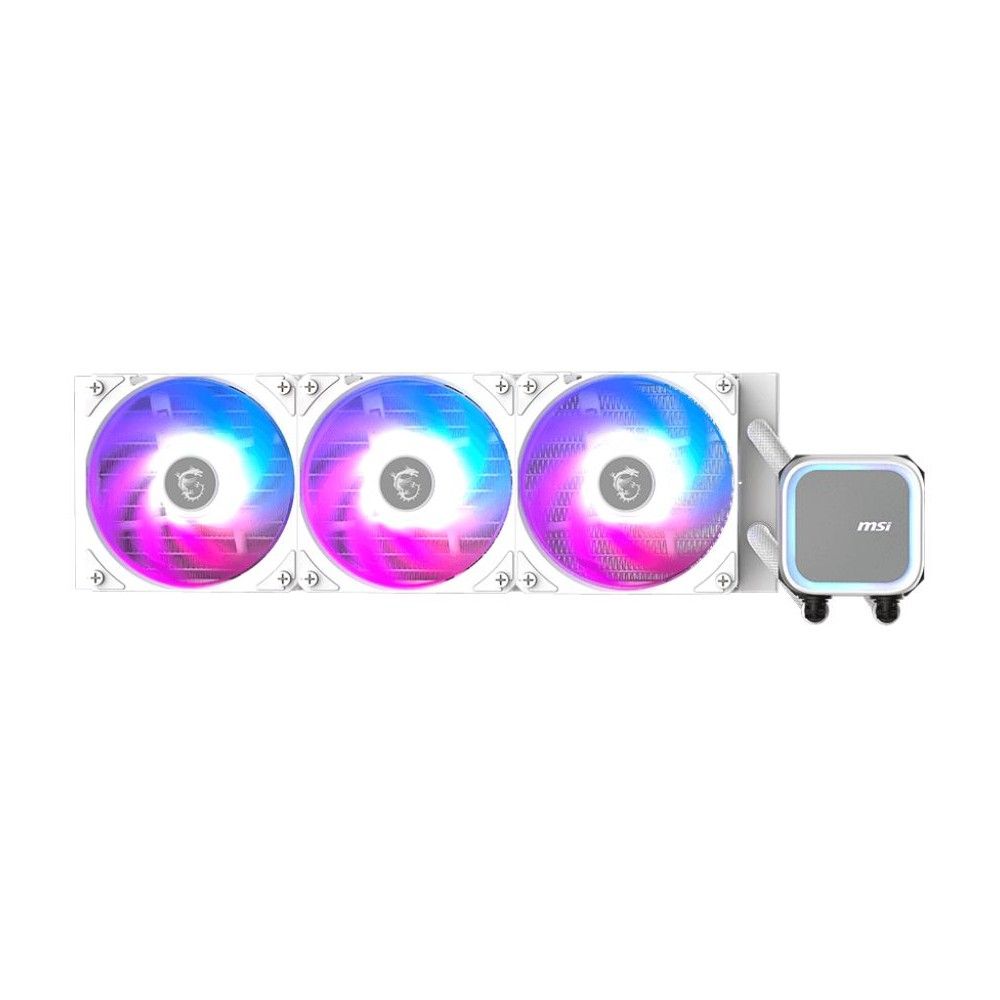 Жидкостная система охлаждения MSI MAG CORELIQUID A13 360 White 3 x ARGB Gen2 Fan, ARGB Gen2 Block, Color Box, LGA1700, 1851, AM5 (306-7ZWDA21-L80)