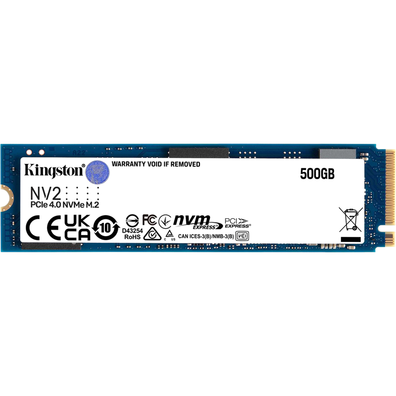 Твердотельный накопитель Kingston SNV2S/500G NV2 500GB, M.2, PCIe G4x4, NVMe, 3D TLC
