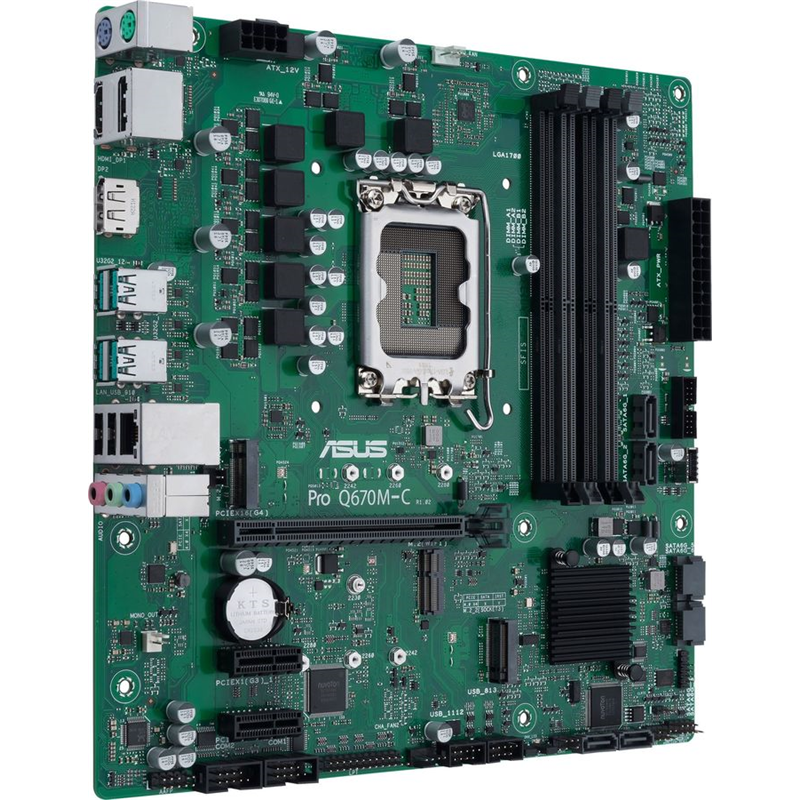 Материнская плата ASUS PRO Q670M-C-CSM Soc-1700 Intel Q670 4xDDR5 mATX AC`97 8ch(7.1) GbLAN RAID+HDMI+DP (90MB19E0-M0EAYC)