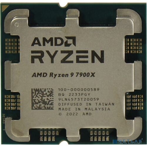 Процессор/ CPU AM5 AMD Ryzen 9 7900X (Raphael, 12C/24T, 4.7/5.6GHz, 64MB, 170W) OEM (100-000000589)