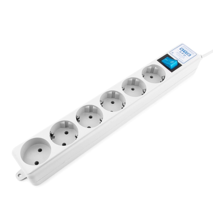 Фильтр-удлинитель Power Cube PRO, 3,0 м, LC контур, 16А/3,5кВт/ Surge protector Power Cube Pro 3,0 m, LC circuit, 6 outlets (white) 16A / 3,5kVt (SPL(5+1)-16B-P-3M)