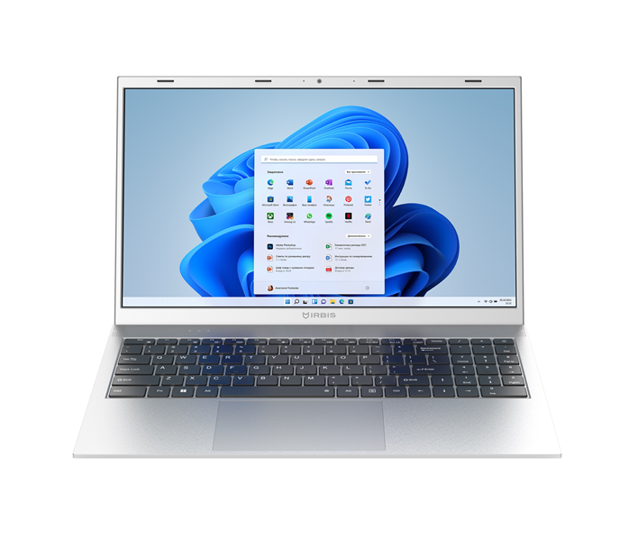 Ноутбук IRBIS Blizzard 15NBC1009 AMD Ryzen R7 5825U, 15.6"LCD 1920*1080 IPS 16GB +512GB SSD, AC wifi, Front camera:2MP, 5000mha battery, A METAL USB TYPE C , M.2 port *2 Win11Pro RUS/ Silver (15NBC1009S)