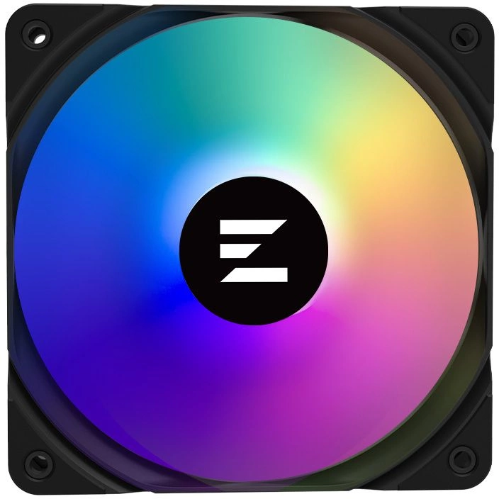 Вентилятор для корпуса ZALMAN ZM-AF120 ARGB BLACK, 120x120x25mm, 4-PIN PWM, 600-2000 RPM, 29,7 DBA MAX, HYDRO BEARING