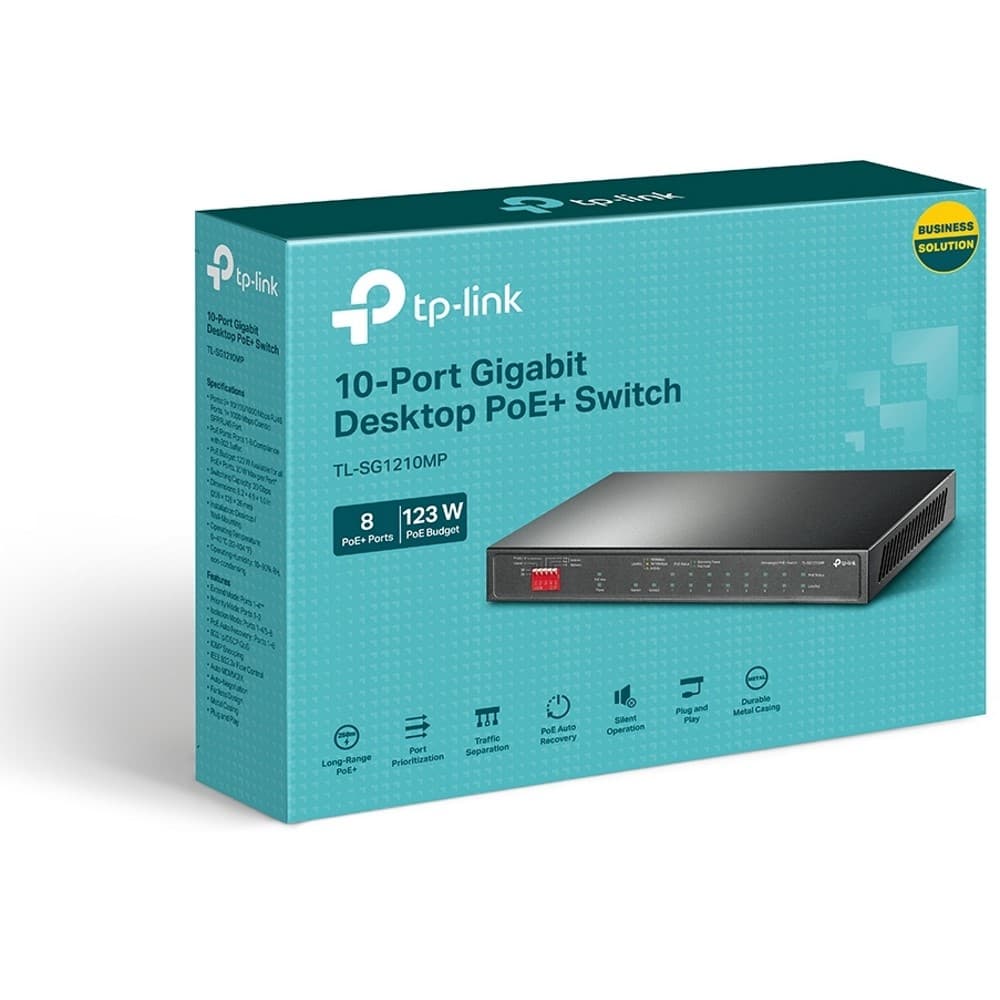 Картинка Коммутатор TP-Link TL-SG1210MP PoE+ (TL-SG1210MP) 