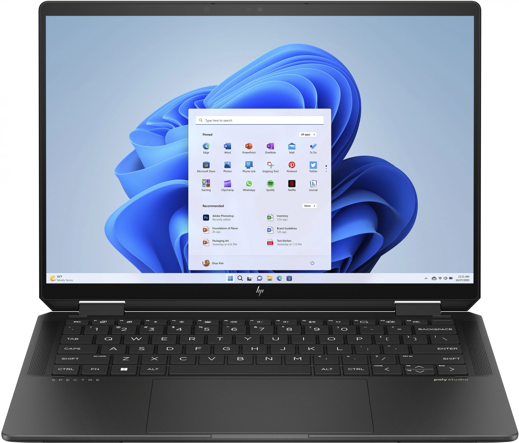 Ноутбук HP Spectre x360 14-eu0003ci Core Ultra 7 155H 16Gb SSD1Tb Intel Arc 14" OLED Touch 3K (2880x1800) Windows 11 Home black WiFi BT Cam (A19GJEA)