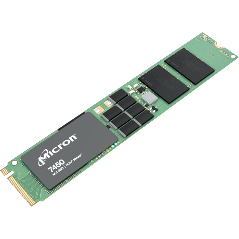 Micron SSD 7450 PRO, 3840GB, M.2(22x110mm), NVMe, PCIe 4.0 x4, 3D TLC, R/W 5000/2500MB/s, IOPs 735 000/160 000, TBW 7300, DWPD 1 (12 мес.) (MTFDKBG3T8TFR-1BC1ZABYY)