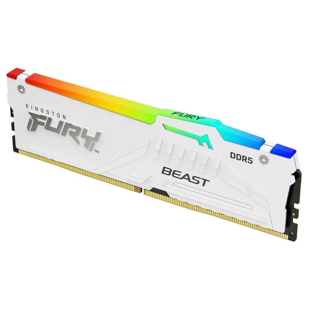 Память оперативная/ Kingston 16GB 6000MT/s DDR5 CL36 DIMM FURY Beast White RGB EXPO (KF560C36BWE2A-16)