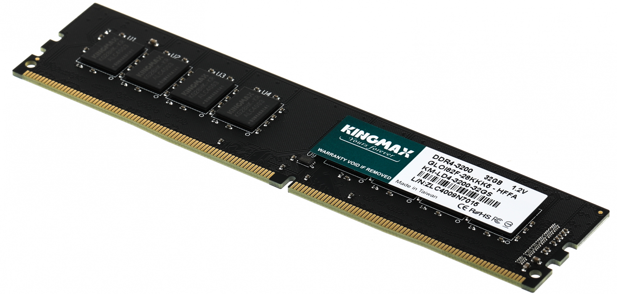 Память DDR4 32Gb 3200MHz Kingmax KM-LD4-3200-32GS RTL PC4-25600 CL22 DIMM 288-pin 1.2В Ret