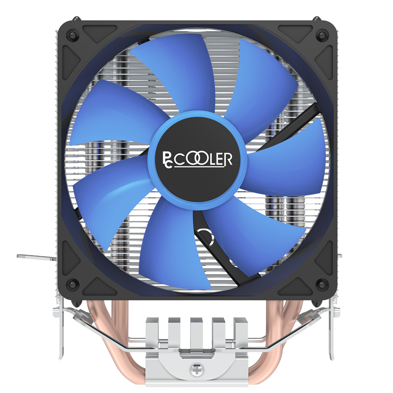 Кулер для процессора/ CPU Cooler PCCooler S93 V2 (100W, 3-pin, 125mm, Al/Cu, 2x6mm, 1x92mm, 48CFM, 22dBA, 2200RPM, S: 1700/1200/115X, AM5/AM4, silver, black)