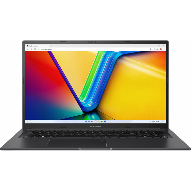 Ноутбук/ ASUS K3704VA-AU051 17.3"(1920x1080 (матовый) IPS)/Intel Core i5 13500H(2.6Ghz)/16384Mb/512PCISSDGb/noDVD/Int:Intel Iris Xe Graphics/Cam/BT/WiFi/50WHr/war 1y/2.1kg/Indie Black/DOS (90NB1091-M00210)