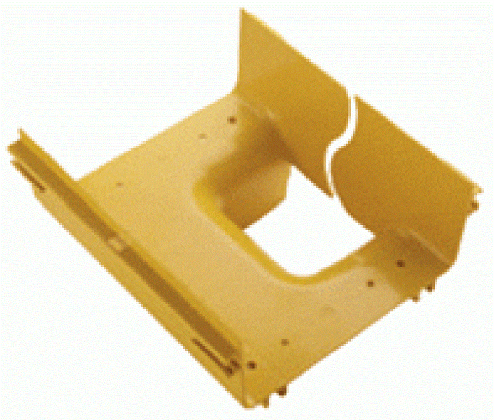 Вертикальный отвод с лотка 240 мм на лоток 120 мм, желтый (LAN-OT240-VT120)