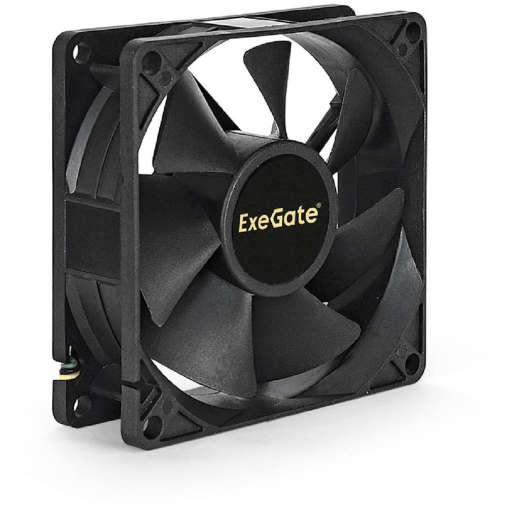 Exegate EX283377RUS Вентилятор ExeGate EX08025S3P, 80x80x25 мм, подшипник скольжения, 3pin, 1800RPM, 23dBA