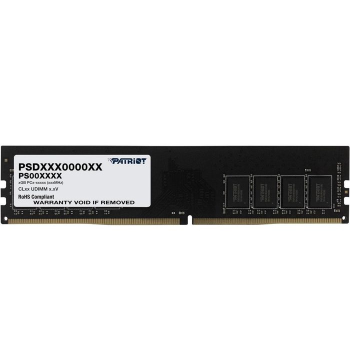 Модуль памяти Patriot Signature Line DDR4 8GB 3200MHz UDIMM PC4-25600 CL22 1.2V Retail (PSD48G320081)