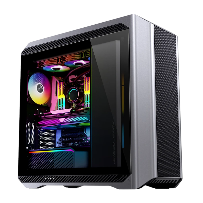 Корпус без блока питания/ Case JONSBO D500, Full-Tower, TG, 3x140mm ARGB, 2xUSB-A 3.2 + 1xUSB-C 3.2, E-ATX, ATX, mATX, mITX Silver (D500 SILVER)