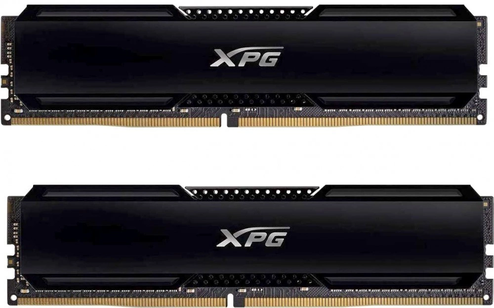Модуль памяти ADATA 64GB (2x32GB) DDR4 UDIMM, XPG GAMMIX D20, 3200MHz CL16-20-20, 1.35V, Черный Радиатор (AX4U320032G16A-DCBK20)