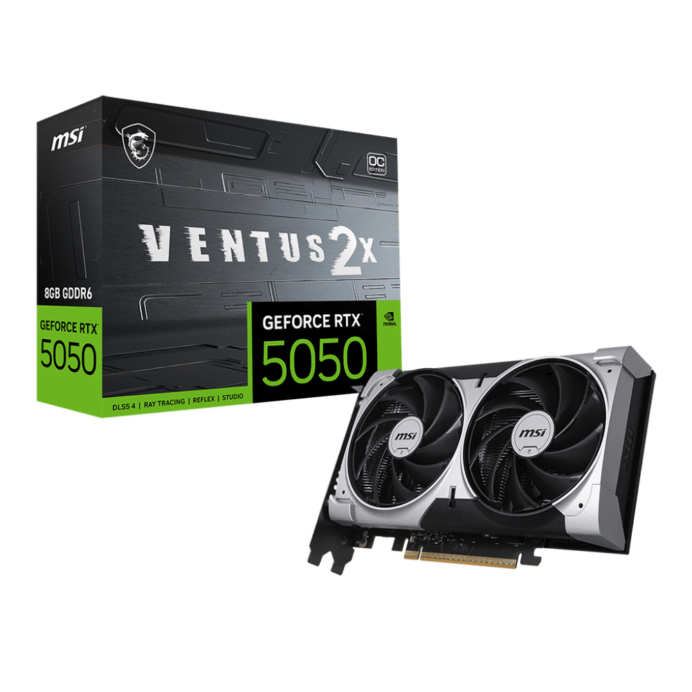 Видеокарта MSI RTX5050 VENTUS 2X OC 8GB GDDR6 128bit 3xDP HDMI 2FAN RTL (RTX 5050 8G VENTUS 2X OC)