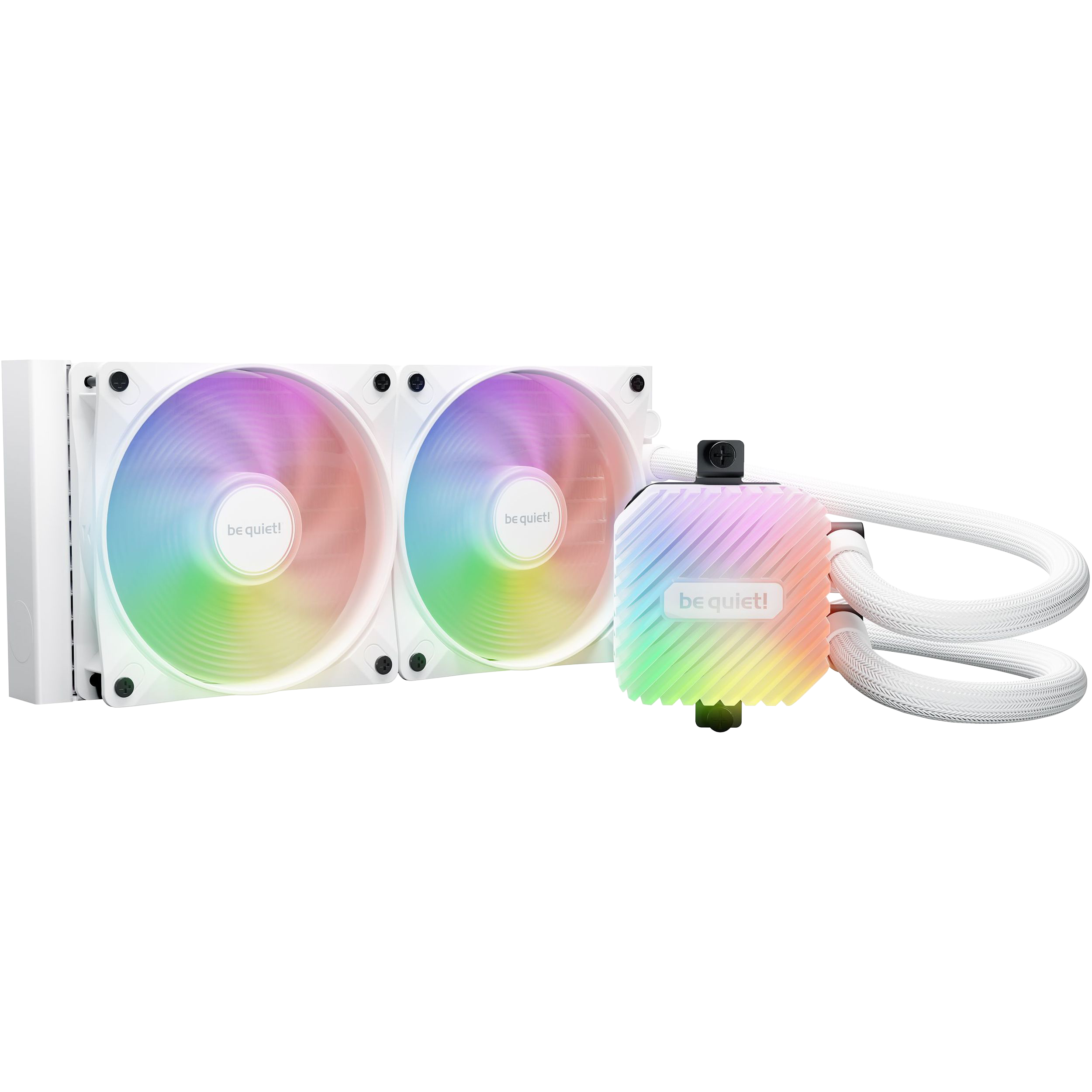 Водяное охлаждение для процессора/ Water Cooling System be quiet! LIGHT LOOP 240mm white (250W, 240mm, White, ARGB/ Fans: 2x120mm, 61.8CFM, 34.9dBA, 2100RPM/ Pump 2900RPM, Rad thickness 27mm/ S: 1851, 1700, 1200, 1 (BW021)