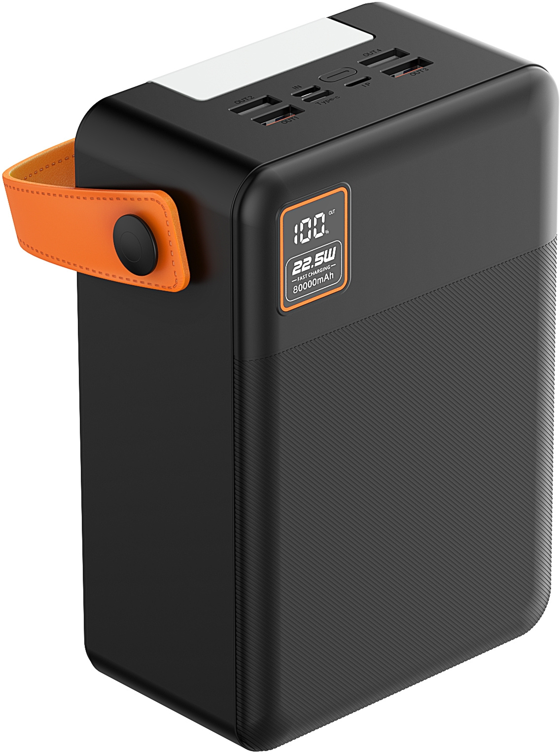 Мобильный аккумулятор TFN Porta PB-323 80000mAh 3A черный/ оранжевый (TFN-PB-323-BK)