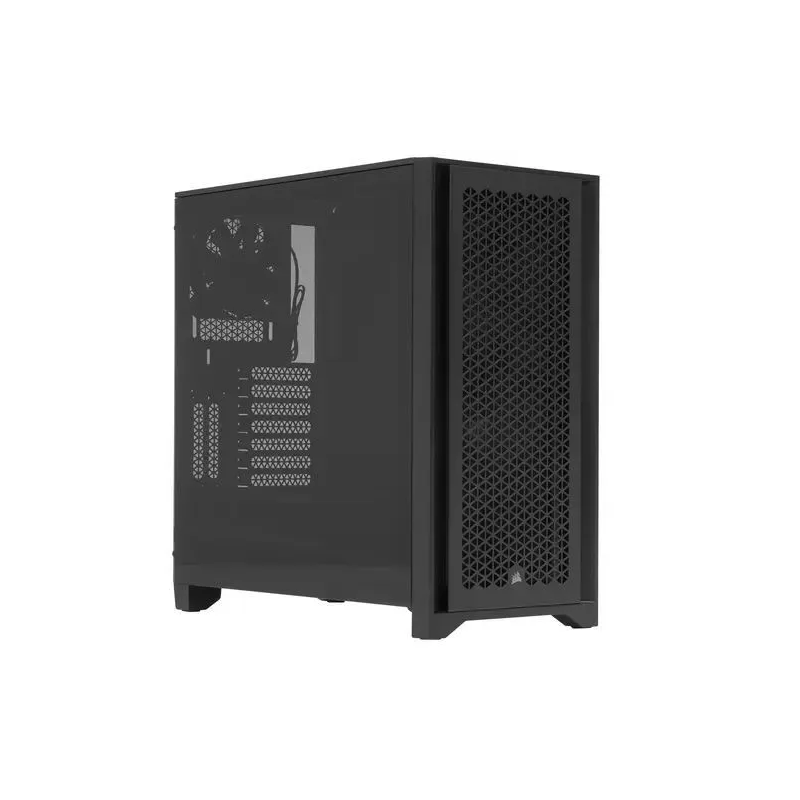 Корпус без блока питания/ Case Corsair 4000D Airflow, Midi-Tower, TG, 2x120mm, 1xUSB-A 3.2, 1xUSB 3.2 Type-C, E-ATX, ATX, mATX, mITX Black (CC-9011200-WW)