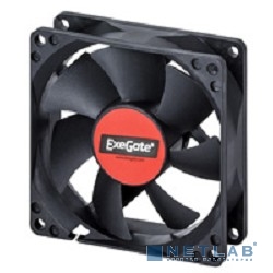 Exegate EX283378RUS Вентилятор ExeGate E08025B4P-PWM, 80x80x25 мм, двойной шарикоподшипник, 4pin, PWM, 22dBA