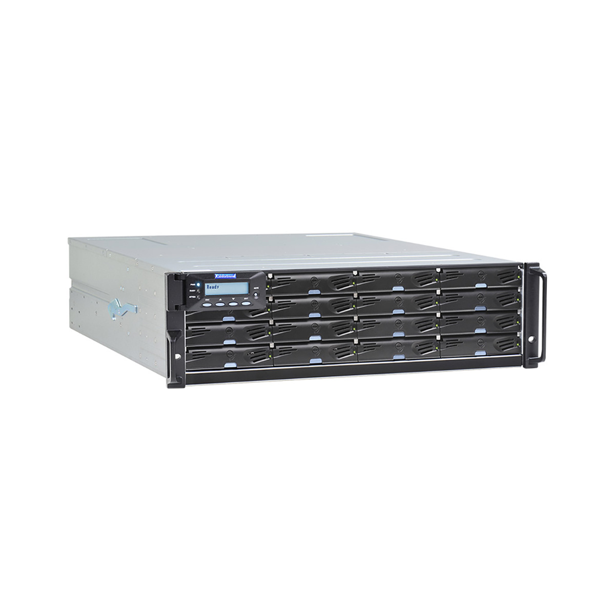 EonStor DS 3000U 3U/ 16bay, Dual controller 2x12Gb/ s SAS EXP., 8x1G iSCSI +4x host board, 2x4GB, 2x(PSU+FAN), 2x(SuperCap.+Flash), 16xdrive trays and 1xRackmount kit (DS3016RUC000C-8U30)