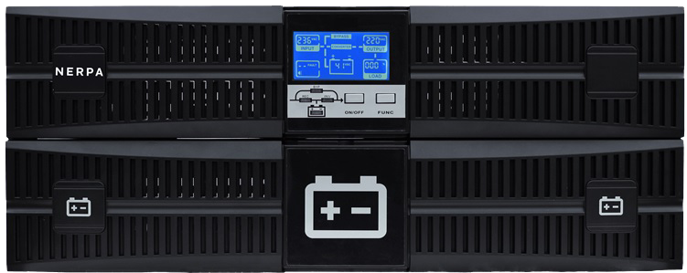 ИБП NERPA RU (online, Rack/Tower, 3 kVA/2.7 kW, установлено 8 x 12V,7Ah АКБ, возможность подключения внешних АКБ) (NU-1RT3B-001)