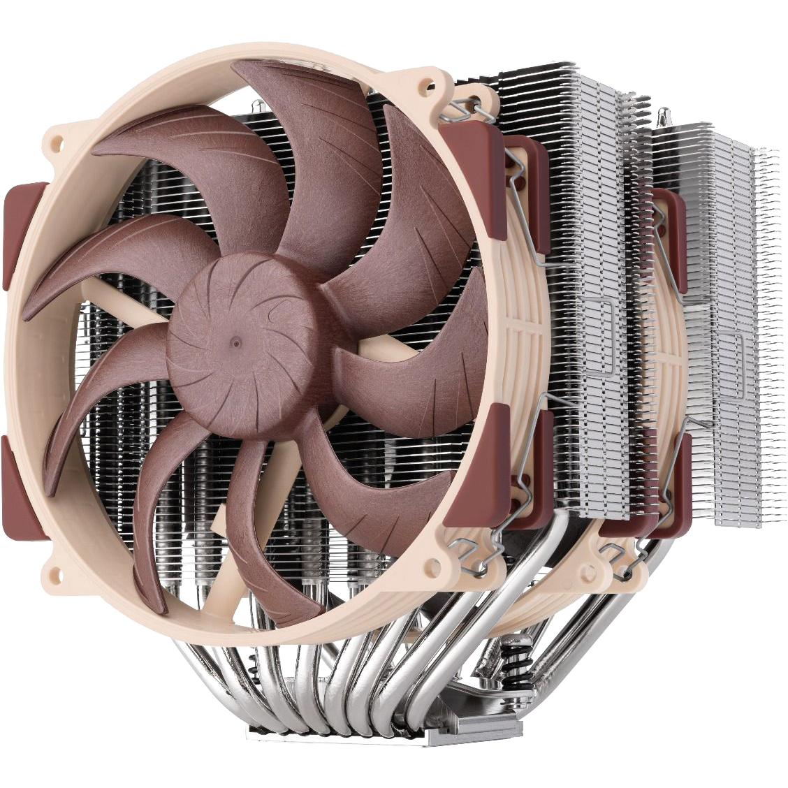 Кулер для процессора/ CPU Cooler Noctua NH-D15 G2 HBC (228W, 4-pin PWM, 168mm, Al/Cu, 8x6mm, 2x140mm, 91.5CFM, 24.8dBA, 1500RPM, S: 1851/1700/1200/115X, AM5/AM4, Beige/Brown)