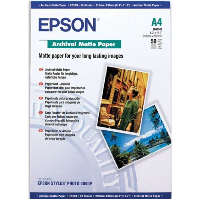 Бумага/ Epson Archival Matter Paper A4(50p) (C13S041342)