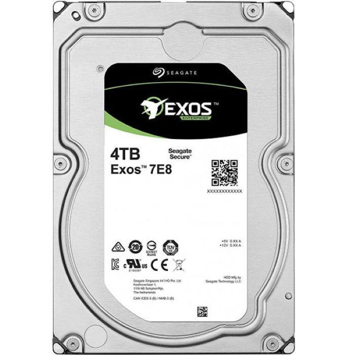 Жесткий диск Seagate HDD SAS 12GB/ S 4TB 7200RPM 3.5" Exos 7E8 7200rpm 128MB Bulk (ST4000NM005A)