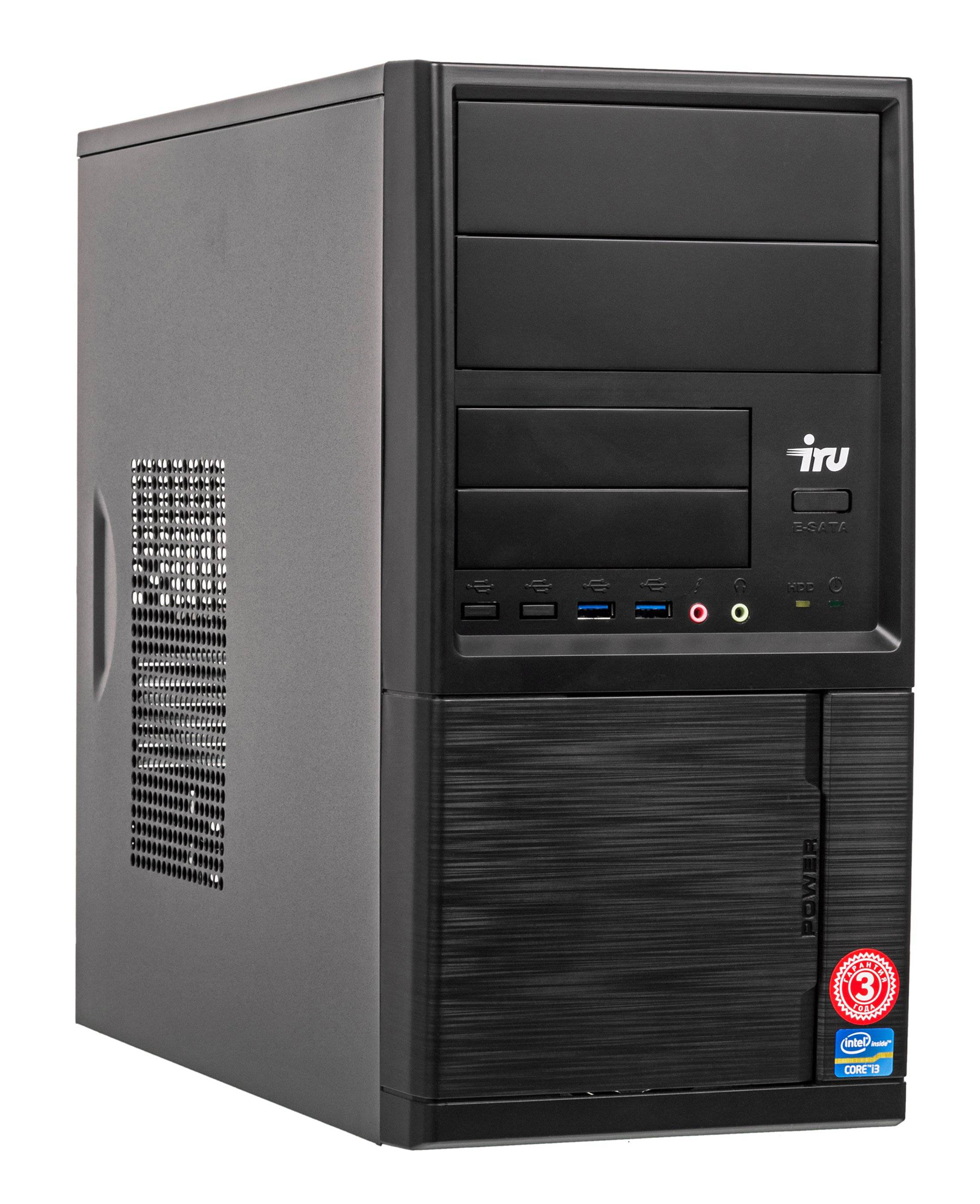 Компьютер IRU Office 312 MT PG G5420 (3.8) 8Gb SSD240Gb UHDG 610 FreeDOS GbitEth 400W черный (1418002)