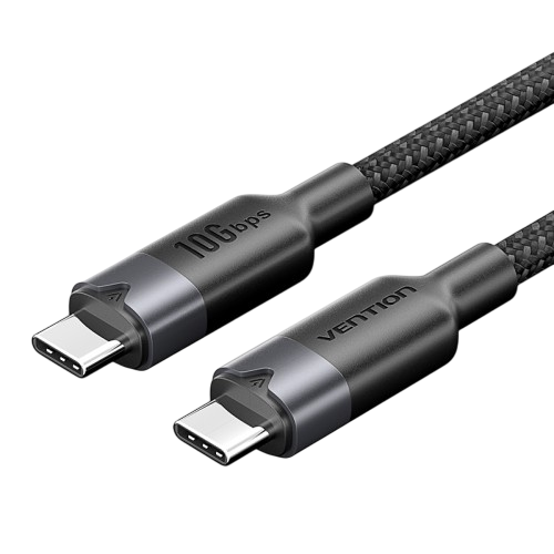 Кабель Vention USB 3.2 Gen2 CM/CM - 1м. Черный 5А PD100W, шт. (TRGBF)