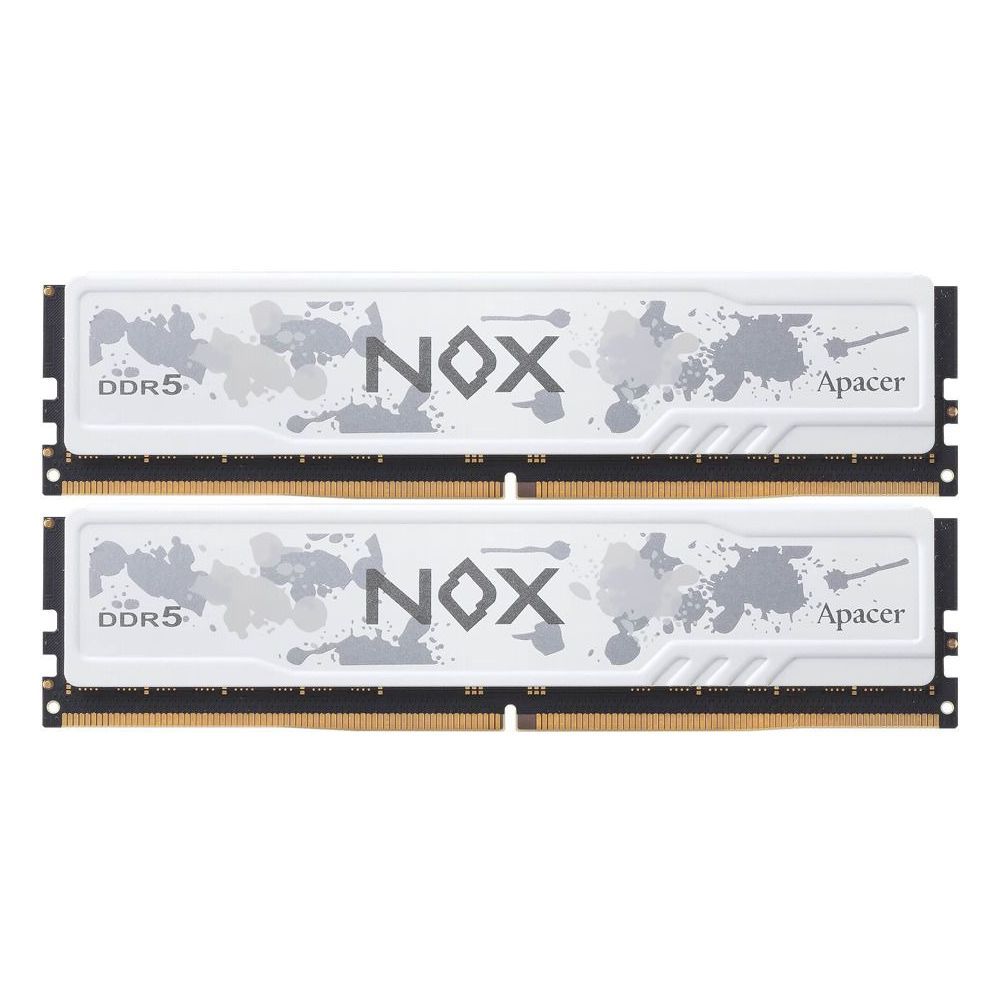 Модуль памяти Apacer 64GB DDR5 5600 DIMM OC NOX White w/ HS, kit 2x32GB CL40, 1.25V (AH5U64G56C522MWAA-2)