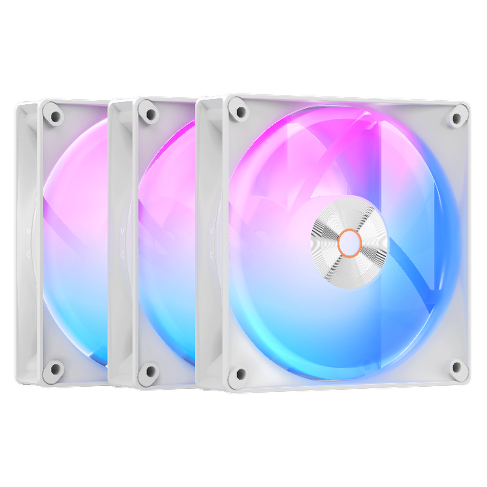 Вентилятор в корпус ID-Cooling Fan Ocypus Delta F12 WH ARGB LED 3 in 1 / White / 3 pack / PWM (DELTA-F12-WH3AM00X-GL)