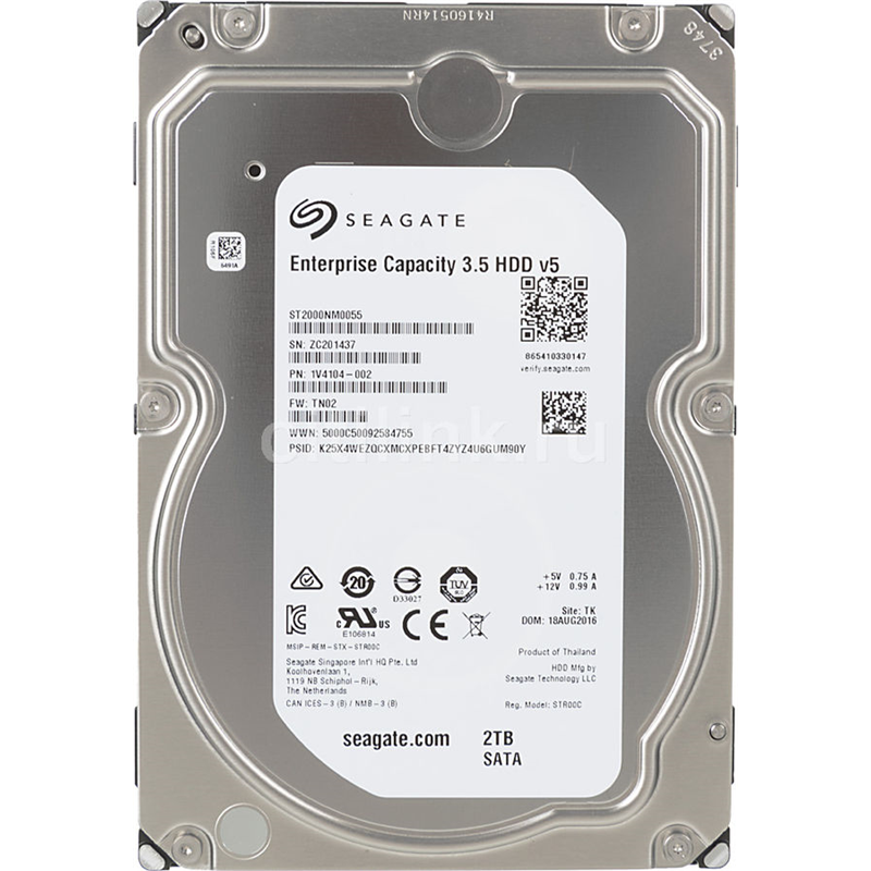 Жесткий диск/ HDD Seagate SATA 3Tb Enterprise Capacity 7200 6Gb/ s 128Mb (clean pulled) 1 year ocs (ST3000NM0005)