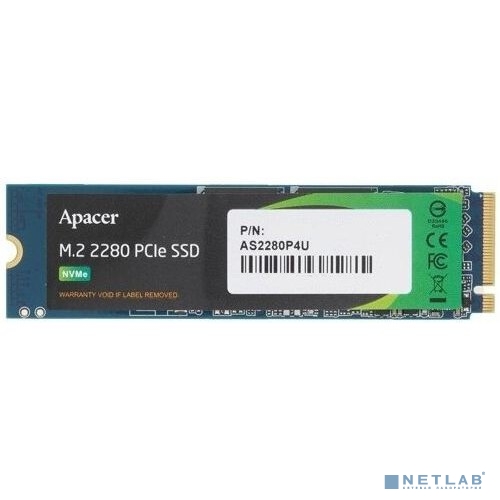 Apacer SSD AS2280P4U 256Gb M.2 2280 PCIe Gen3x4, R3500/ W1200 Mb/ s, 3D NAND, MTBF 1.8M, NVMe, 170TBW, Retail, 5 years (AP256GAS2280P4U-1)