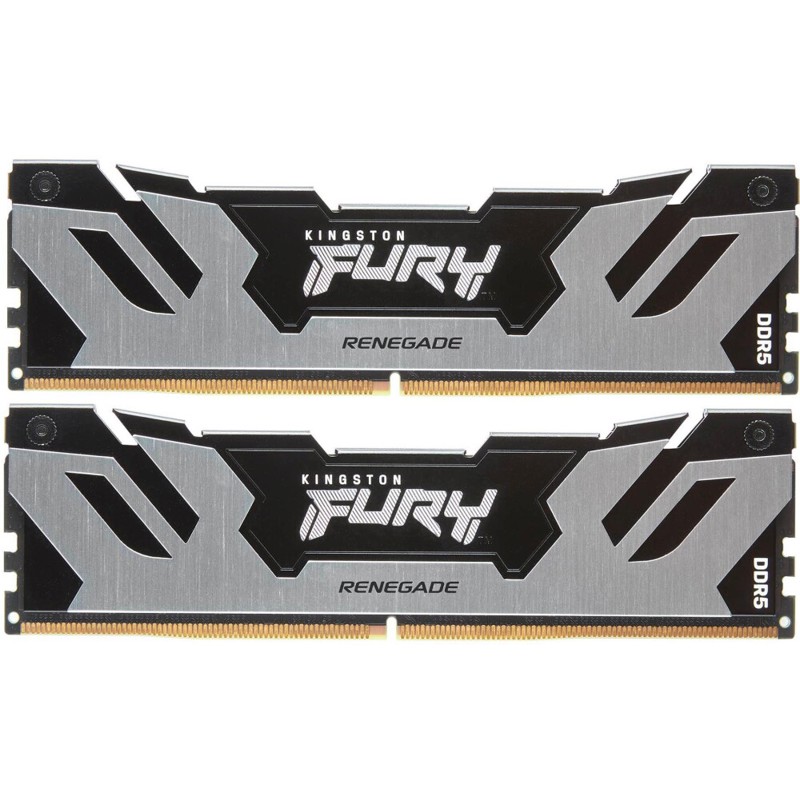 DDR 5 DIMM 32Gb PC57600, 7200Mhz, Kingston FURY Renegade Silver XMP CL38 (Kit of 2) (KF572C38RSK2-32) (retail)