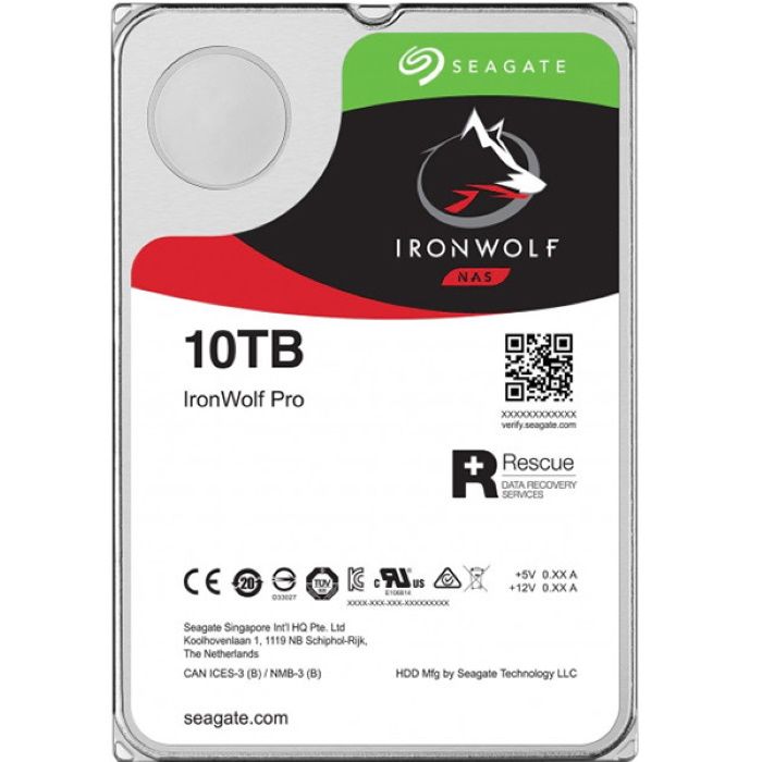 Жесткий диск HDD Seagate 3.5" 12TB IronWolf Pro SATA 6Gb/ s 256Mb 7200rpm (ST10000NE0008)