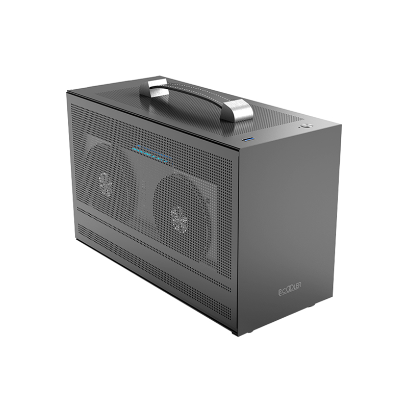 Корпус без блока питания/ Case PCCooler I100 PRO MESH GY, Micro-Tower, Mesh, no fans, 1xUSB-C 3.1, SFX PSU Support, mITX Grey