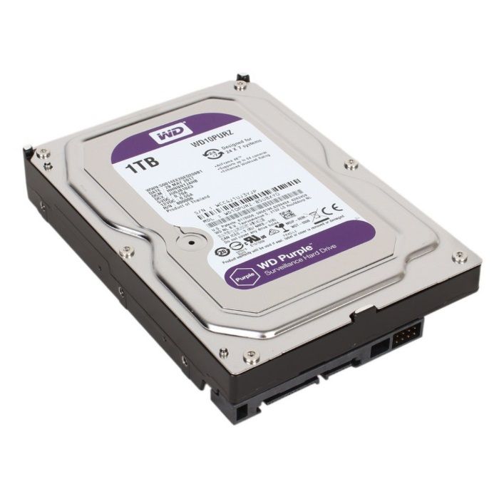 Жесткий диск Western Digital WD10PURZ, 3.5", HDD, SATA-III, 1TB, 5400RPM, 64MB, OEM