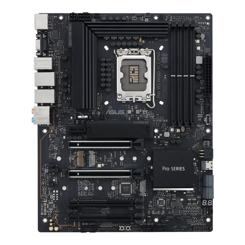 Материнская плата ASUS PRO WS W680-ACE IPMI LGA1700 ATX 4xDDR5 4xPCIEx16 PCIEx1 3xM.2 USB-C DP HDMI VGA 2x2.5GLAN (90MB1DN0-M0EAY1)