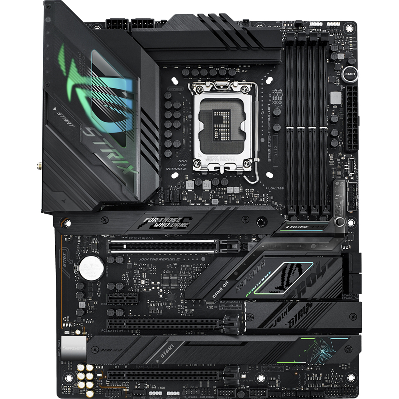 Материнская плата ASUS ROG STRIX Z790-F GAMING WIFI, LGA1700, Z790, 4*DDR5, DP+HDMI, 4xSATA3 + RAID, M2, Audio, 2,5Gb LAN, USB 3.2, USB 2.0, ATX (90MB1CP0-M0EAY0)