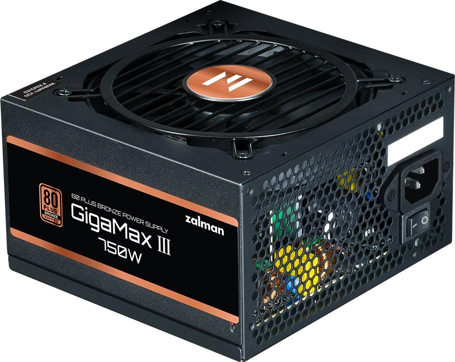 Блок питания Zalman ZM750-GV3, 750W, ATX12V v3.0, Gen 5.0, APFC, 12cm Fan, 80+ Bronze, Retail
