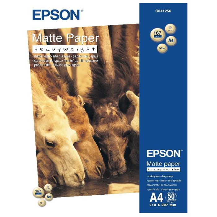 Бумага/ Epson Matte Paper-Heavyweight A4 (C13S041256)