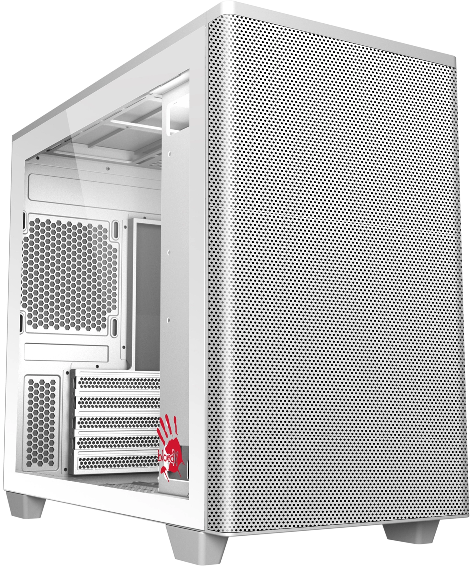 Корпус Bloody BD-CC117F белый без БП mATX 5x120mm 1xUSB2.0 1xUSB3.0 audio bott PSU (BD-CC117F-WH)