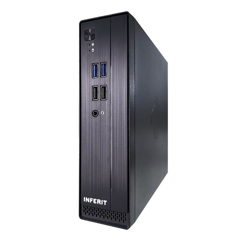 Корпус FoxLine FL-105-AD120-DC-INF (FL-105-AD120-DC-INF) |FL-105-AD120-DC-INF| mITX case (2L), 2*USB2.0+2*USB3.0, 1*combo audio, 40mm FAN, VESA, w/ DC-ATX converter, w/ 120W pwr adapter, w/ pwr
